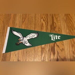 Philadelphia Eagles pennant flag new Miller Lite